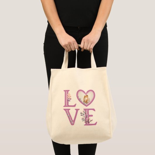 Persoonlijke Happy Valentijns Day Foto Tote Bag (Voorkant (product))