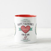 Persoonlijke Happy Valentijns voor mij en alleen Mok (Midden)