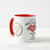 Persoonlijke Happy Valentijns voor mij en alleen Mok (Voorkant links)