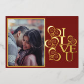 Persoonlijke Happy Valentijnsdag Folie Feestdagenkaart (Voorkant)