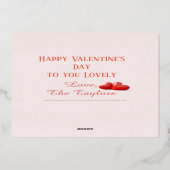 Persoonlijke Happy Valentijnsdag Folie Feestdagenkaart (Achterkant)