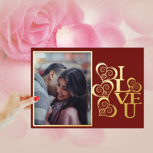 Persoonlijke Happy Valentijnsdag Folie Feestdagenkaart