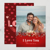 Persoonlijke Happy Valentines Day Foto Feestdagenkaart (Voorkant / Achterkant)