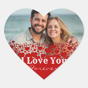Persoonlijke Happy Valentines Day Foto Hart Sticker