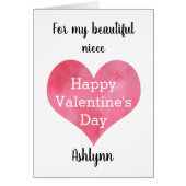 Persoonlijke Happy Valentine's Day Niece (Voorkant)
