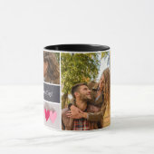 Persoonlijke Happy Valentine's Day Photo Collage Mok (Midden)