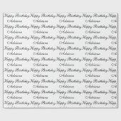 Persoonlijke Happy-verjaardag, persoonlijke naam Cadeaupapier (Vlak)