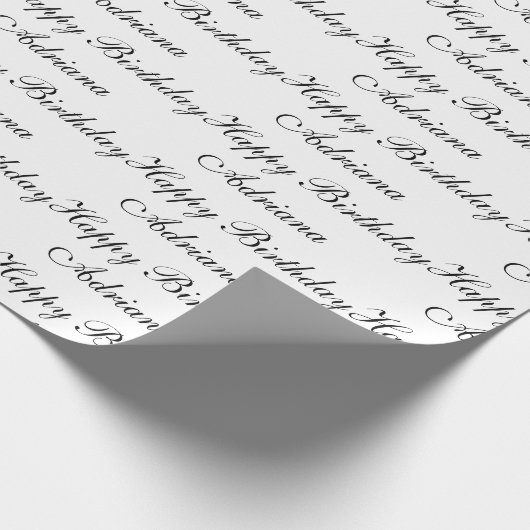 Persoonlijke Happy-verjaardag, persoonlijke naam Cadeaupapier (Hoek)