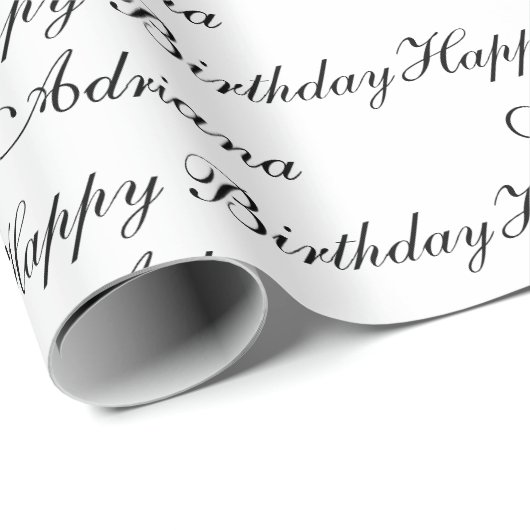 Persoonlijke Happy-verjaardag, persoonlijke naam Cadeaupapier (Rol Hoek)