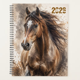 Persoonlijke hardloop donkerbruine paard dagelijks planner