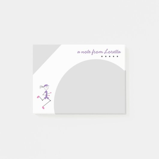 Persoonlijke hardloopster post-it® notes (Voorkant)