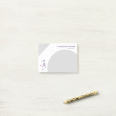 Persoonlijke hardloopster post-it® notes (Op bureau)
