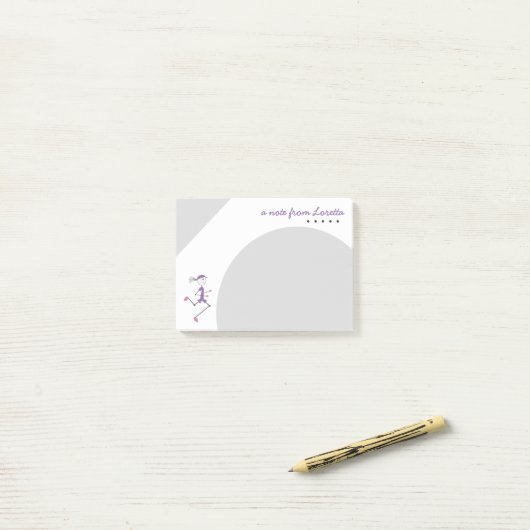 Persoonlijke hardloopster post-it® notes (Op bureau)
