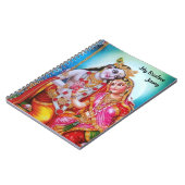 Persoonlijke Hare Radhey Hare Krishna art Notitieboek (Linkerzijde)