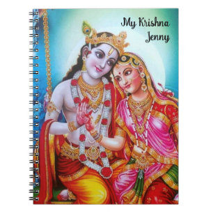 Persoonlijke Hare Radhey Hare Krishna art Notitieboek