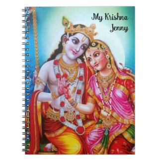 Persoonlijke Hare Radhey Hare Krishna art Notitieboek