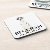 Persoonlijke Harlequin Great Dane Bier Onderzetter (Linkerzijde)