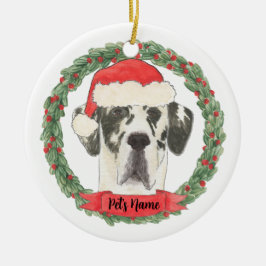 Persoonlijke Harlequin Great Dane Keramisch Ornament