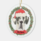 Persoonlijke Harlequin Great Dane Keramisch Ornament (Links)