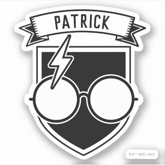 Persoonlijke HARRY POTTER™-badge Sticker (Voorkant)
