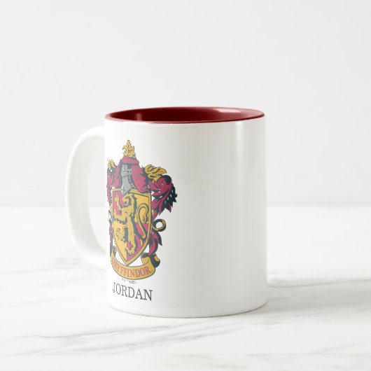 Persoonlijke Harry Potter | Gryffindor House Crest Tweekleurige Koffiemok (Voorkant links)