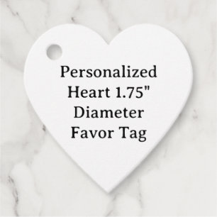 Persoonlijke Hart 4,44 cm Favor Tag Bedankjes Labels