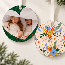 Persoonlijke Hart Foto Groene Botanische Kerstmis