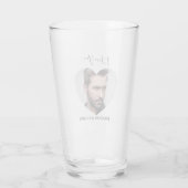 Persoonlijke Hart Foto Ik Hou van Jou Glas (Achterkant)