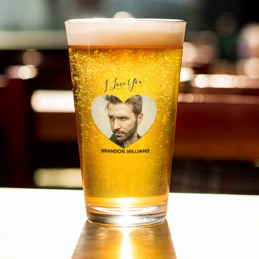 Persoonlijke Hart Foto Ik Hou van Jou Glas