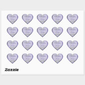 Persoonlijke Hart Lavendel Trouwstickers Sticker (Vel)