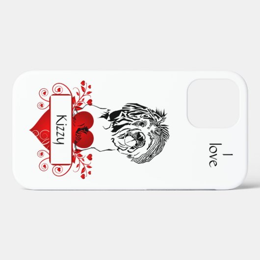 Persoonlijke hart/Shih Tzu Apple iPhone Case (Achterkant (horizontaal))