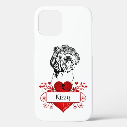 Persoonlijke hart/Shih Tzu Apple iPhone Case (Achterkant)
