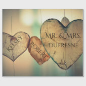 Persoonlijke harten bruiloft/Jubileum Cadeaupapier (Vlak)