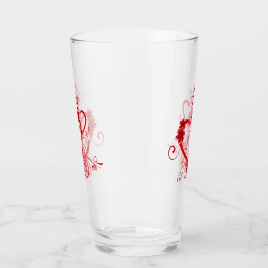 Persoonlijke harten glas (Links)