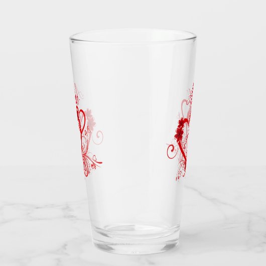 Persoonlijke harten glas (Rechts)