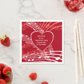 Persoonlijke Harten Muziek Valentijn Feest Papier Servet (Insitu)