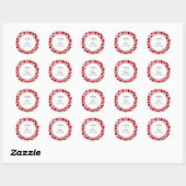 💖 Persoonlijke harten voor koppel viering decorat Ronde Sticker (Vel)