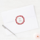 💖 Persoonlijke harten voor koppel viering decorat Ronde Sticker (Envelop)