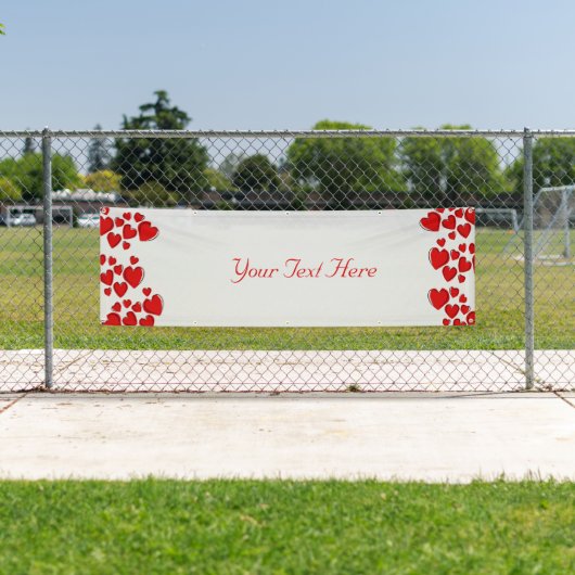 Persoonlijke hartenbanner spandoek (Insitu)