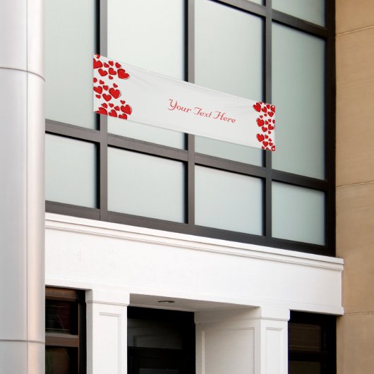 Persoonlijke hartenbanner spandoek (Buitenkant Gebouw)
