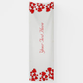 Persoonlijke hartenbanner spandoek (Verticaal)