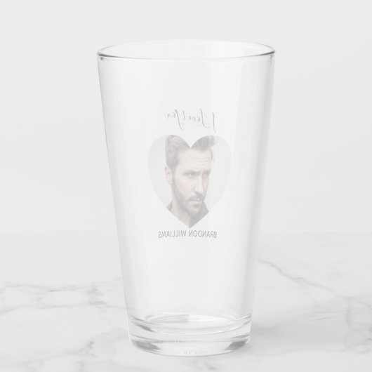 Persoonlijke hartfoto Ik hou van je Glas (Achterkant)