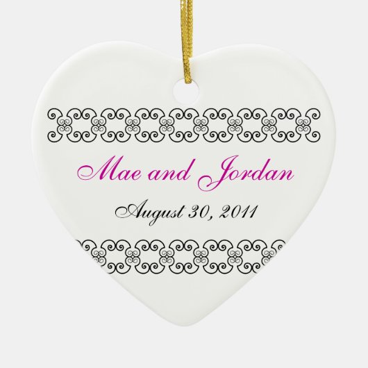 Persoonlijke hartslag.1 keramisch ornament (Voorkant)