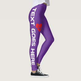 Persoonlijke Hartslag over Paars Leggings