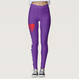 Persoonlijke Hartslag over Paars Leggings