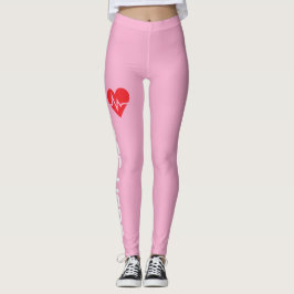 Persoonlijke Hartslag over Roze Leggings