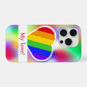 Persoonlijke hartvormige beeldhouder iPhone hoesje (Achterkant horizontaal)