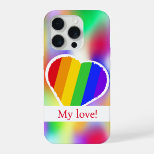 Persoonlijke hartvormige beeldhouder iPhone 15 pro case