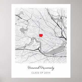 Persoonlijke Harvard University Plattegrond Poster