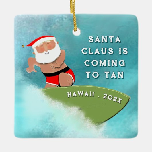 persoonlijke Hawaii vakantie herinnering Keramisch Ornament (Voorkant)